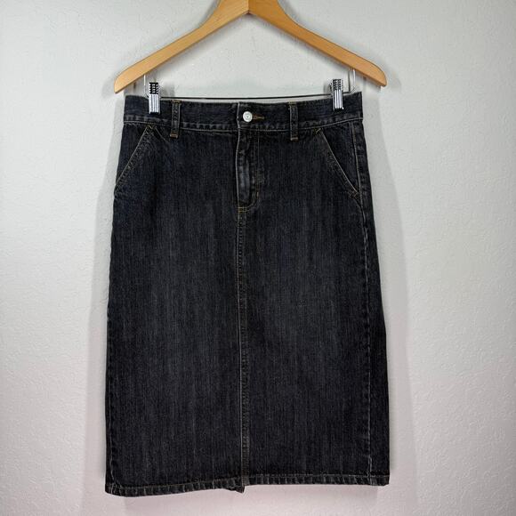 Women's‎ Gap Jeans Black Denim Blue Jean Skirt Size 6 - Picture 2 of 7